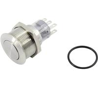 Bouton-poussoir TRU COMPONENTS TC-GQ22-A-22/S203 1602493 250 V 5 A 2 x Off/(On) IP65 à rappel 1 pc(s)