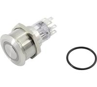 Bouton-poussoir TRU COMPONENTS TC-GQ22-A-22E/W/12V/S203 1602473 250 V 5 A 2 x Off/(On) IP65 à rappel 1 pc(s)
