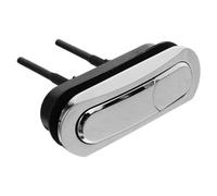 Bouton Poussoir Wc Double Chasse pour Réservoir de Toilettes, Argenté | Plastique, Design Convivial, Économie D'eau, Compatibilité, Salle de Bain, pour Personnes Âgées et Garçon et Filles