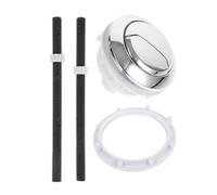 Bouton Poussoir Wc Double Chasse pour Réservoir, Tige Longue Abs Argenté | Remplacement D’un Bouton Ancien ou Cassé, Diamètre D’ouverture 4, 8 à 5, 7cm, Usage Famille Hôtel Couleur Aléatoire