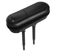 Bouton Poussoir Wc Noir Double Chasse pour Réservoir, Acier Inoxydable | Ajustement 98 à 109mm, Tige Filetée 12cm, Tête Rectangulaire et Ovale, Finition Moderne