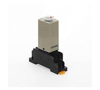 Bouton rotatif 1S/5S/10S/30S/60S/3M/5M/10M/30M minuterie relais temporisé AC 380V H3Y-2 avec Base(0-30 Seconds AC380V)