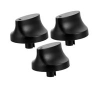 Bouton Rotatif de Minuterie Noir en Plastique, Lot de 3