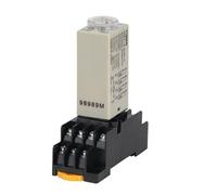 Bouton rotatif de retard de mise sous tension H3Y-4, 1S/5S/10S/30S/60S/3M/5M/10M/30M, minuterie, relais temporisé AC 110V 220V 380V, 14 broches avec Base PYF14A(Voltage AC 110V,0-30 Minute)