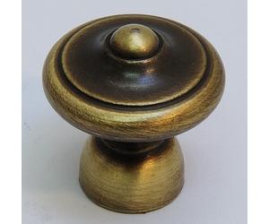 Bouton rustique N270 acier vieux bronze BROS - Ø30 - 270-A-30-4