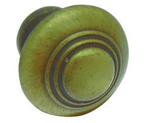 Bouton rustique zamac vieux bronze BROS - Ø30 - 301-Z-4