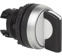 Bouton sélecteur collerette plastique, chromé commutateur rotatif noir 2 x 45 ° BACO L21MA01 1 pc(s) Piece