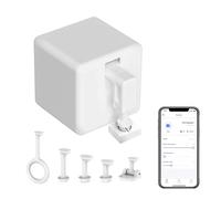 Bouton Smart Switch Pusher : Bluetooth Fingerbot Plus avec kit d'outils pour tous les interrupteurs, contrôle de l'application Tuya, ajouter le hub Bluetooth Tuya pour le rendre compatible avec Alexa,