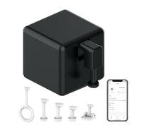 Bouton Smart Switch Pusher : Bluetooth Fingerbot Plus avec kit d'outils pour tous les interrupteurs, contrôle de l'application Tuya, ajouter le hub Bluetooth Tuya pour le rendre compatible avec Alexa,