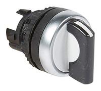 Bouton tournant non lumineux à manette noire - 2 positions fixes 90°