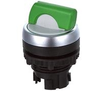 Bouton tournant non lumineux à manette verte IP66-2 positions fixes