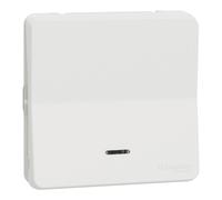Bouton va-et-vient étanche lumineux composable Mureva 1 poste blanc Schneider
