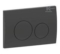 Bouton WC DELTA20 rond noir mat 115.127.14.1