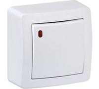 Interrupteur poussoir O/F lumineux faible conso ALREA complet - SCHNEIDER - SHN0262052P