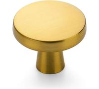 Boutons d'armoire, lot de 10, boutons de tiroir dorés, boutons pour armoires de cuisine, boutons d'armoire à un trou de 32 mm pour armoires et tiroirs, boutons de tiroir