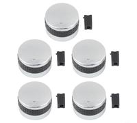 Boutons de Commande en Plastique Brillant pour Four(5pcs) | Diamètre 5.7cm, adaptateurs inclus, compatible valve D, finition , usage pour gril gaz