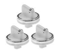 Boutons de Cuisinière à Gaz de Remplacement, Lot de 3 Blancs | Plastique, Contrôle Précis et Usage Polyvalent, pour Cooktop et Cuisinière Électrique, Maison ou Camping