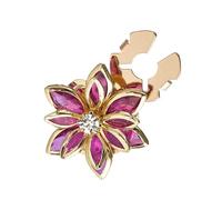 Boutons de manchette réglables en forme de fleur élégante - Pour petite amie, épouse, amie, sœur, fille, affaires, mariage, fête, voyage, Refer to description, Métal, Pas de pierre précieuse