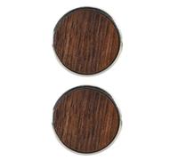 Boutons de Manchette Ronds en Bois Café, Paire pour Événements Formels | Finition Lisse, Alliage et Bois, Style Mode, Faciles à Porter, pour Festivals et Occasions Habillées