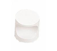 Boutons de meuble à encoche n°4 aluminium blanc-diamètre 25mm MOD