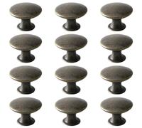 Boutons de meuble en zamak patiné - Lot de 12