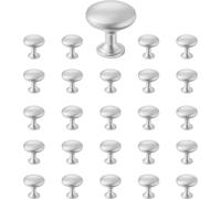 Boutons de meuble, lot de 25, poignées de tiroir en alliage de zinc de 28 mm, poignées de porte, boutons de cuisine solides en forme de champignon, poignées de commode, quincaillerie d'armoire avec vi
