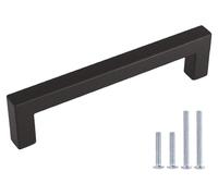 Boutons de meuble, noirs, 15 pièces, en métal, modèle BA 128 mm