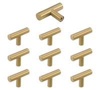 Boutons de meubles dorés, lot de 10, boutons à visser en acier inoxydable pour armoires, poignées de tiroirs vintage, buffets, meubles, cuisine, accessoires de décoration