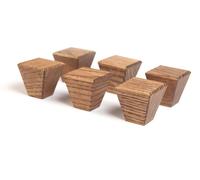 Boutons de meubles en bois – en forme de losange – 2,7 x 2,7 cm – poignées d'armoires, poignées de meubles pour armoires de cuisine, boutons pour armoires, boutons de tiroirs, boutons d'armoires, poig