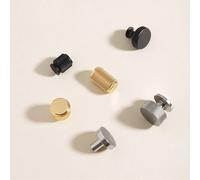 Boutons de meubles multiples, poignées d'armoire kurlées, meubles de salle de bains, petits boutons de tiroir AP026-3 Gold