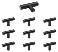 Boutons de meubles noirs, lot de 10, boutons à visser en acier inoxydable, poignées de tiroirs vintage, buffets, meubles, cuisine, accessoires de décoration