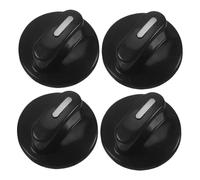 Boutons de Minuterie de Remplacement 4 Pièces Abs Noir pour Appareil | Demi-arbre, Prise Confortable, Lot pour Cocotte et Four, Style Élégant et Sobre
