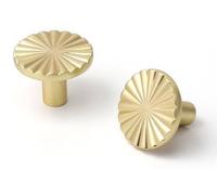Boutons de placard dorés, cuisine, boutons de tiroir ronds en bois massif, poignées de placard sobres pour tiroirs, boutons de meuble en alliage de zinc