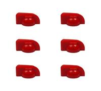 Boutons de pointeurs tête de poulet en plastique, 6 pièces, boutons de pédale d ' effet, boutons d ' amplificateur de guitare en plastique de remplacement, accessoires de guitare faciles à utiliser