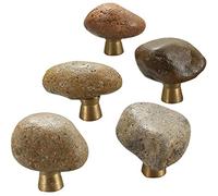 Boutons de porte d'armoire, poignées de tiroir en galets de ferme, poignées de porte d'armoire naturelles, poignée de meuble de maison d'hôtes for table de chevet, armoire à vin, armoire, base en méta
