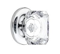 Boutons De Porte En Cristal Taillé Chromé, Paquet De 6, Rosace Ronde | Bouton en cristal taillé, Finition chromée, Base en rosace ronde, Fonction passage, for placard de couloir, garde-manger