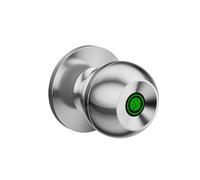 Boutons de Porte Ronds à Empreintes digitales, Boutons Verrouillage rotatifs, poignée en métal avec clé Physique Code d'accès numérique(Silver,A)