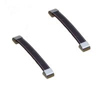 Boutons De Portes Pour Placards 2 Pièces Poignée En Cuir Pour Armoire De Cuisine,Armoire,Poignée De Valise En Cuir,Poignée En Cuir Pour Tiroir,Cuir Marron + Pas De Trou De 160mm Brossé