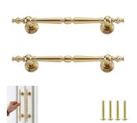 Boutons De Tiroir 2Pièces Poignée De Garde-Robe En Or Armoire À Tiroirs En Laiton Chrome Brillant Poignée De Porte D'Armoire Couleur Cuivre Pur Pas De Trou De 128mm
