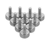 Boutons de Verrouillage Filetés 10 Pièces en Métal M2.5 | Moletage Rond Argenté, Pièce de Maintenance Précise, pour Techniciens et Bricoleurs Exigeants
