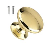 Boutons en laiton vintage non laqué classique et élégant | Boutons de meubles pour tiroirs, meubles de coiffeuse, armoire, commode, bureau, salle de bain, maison, bureau, bibliothèque