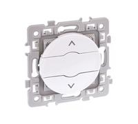Boutons poussoirs volets roulants - EUR'OHM - Square - Blanc - 1 unité