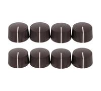Boutons Rotatifs Ronds en Plastique Café 8 Pcs pour Guitare