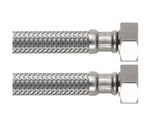 Boutté 1180966 FC115 Flexible sanitaire coudé femelle 15 x 21 longueur 1000 mm DN8