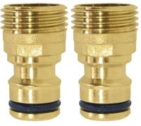 Boutté 2102714 ADM15 Adaptateur automatique laiton mâle 15 x 21 (Lot de 2)