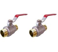Boutté 2159343 BM15 Vanne 1/4 tour manette mâle 15 x 21 ACS PN40 (Lot de 2)