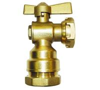 Boutté 2178405 SEVE3226 Vanne 1/4 tour laiton équerre pour tuyau polyéthylène femelle 26 x 34 tuyau ø 32