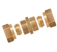 Boutté 3117038 Raccord bicône laiton égal Tube Ø14