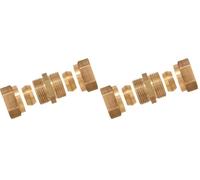 Boutté 3117038 Raccord bicône laiton égal Tube Ø14 (Lot de 2)