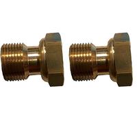 Boutté 3140043 ER27 Raccord compteur laiton mâle/femelle 20 x 27 écrou mobile (Lot de 2)